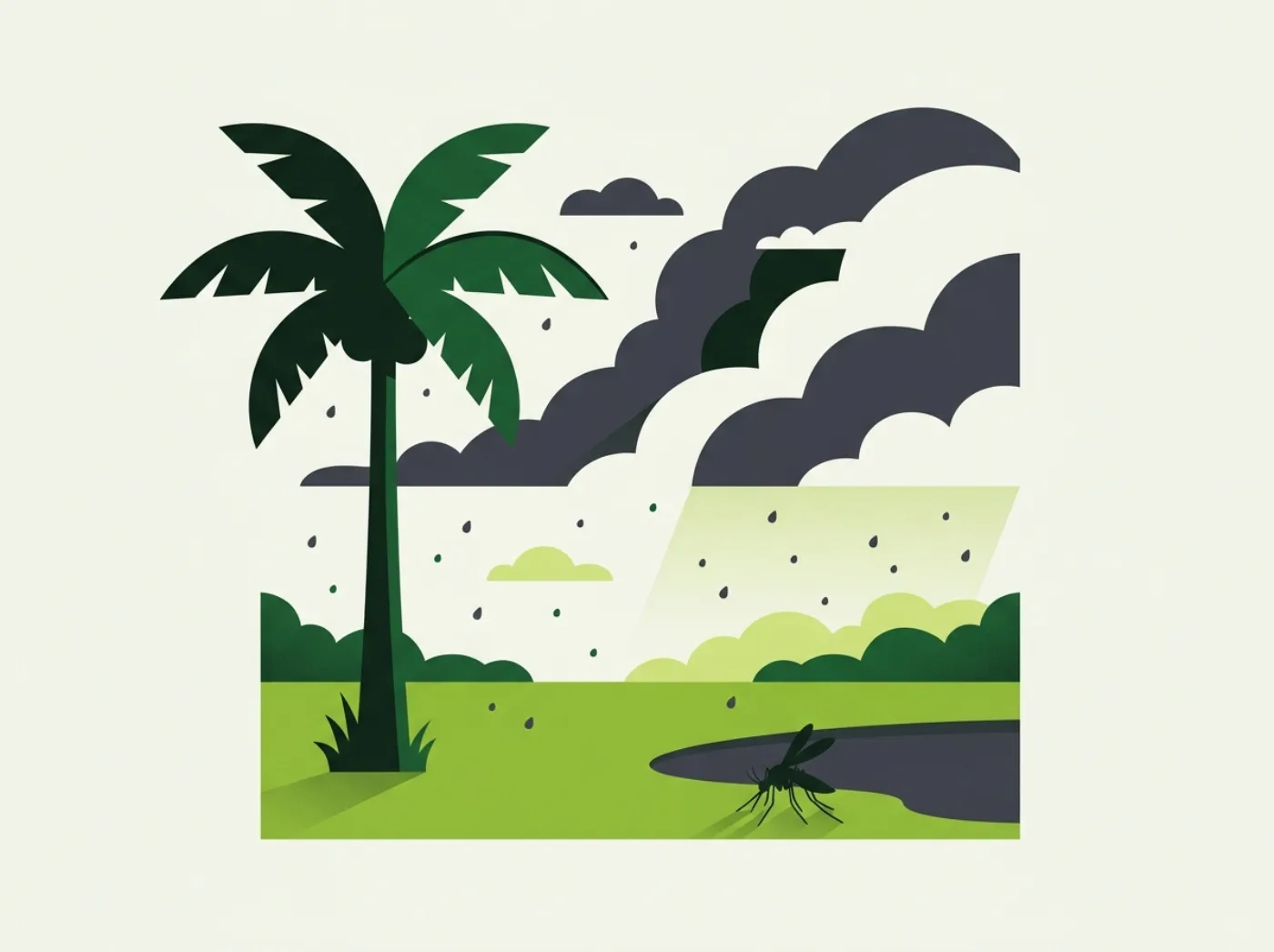 Illustration: a Central Florida lawn in summer